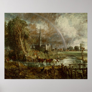 Poster John Constable Cathédrale de Salisbury de la Mea