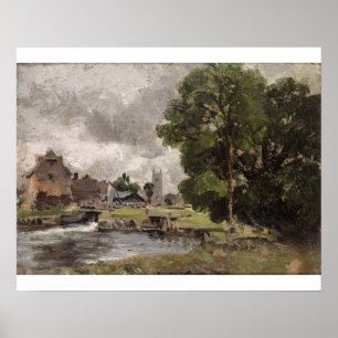Poster John Constable Dedham Lock and Mill