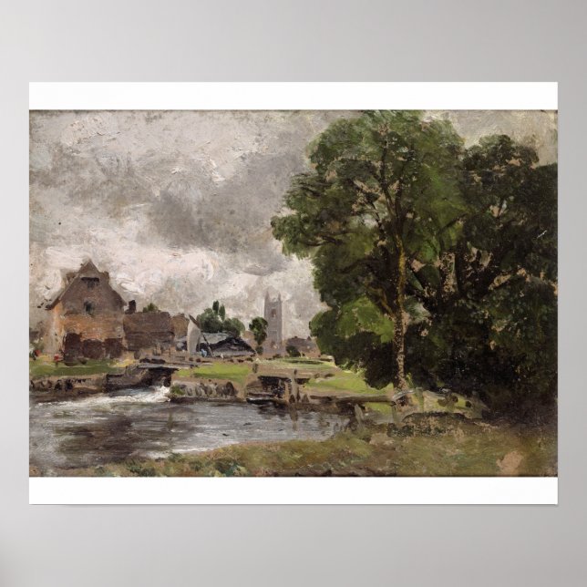 Poster John Constable | Dedham Lock and Mill (Devant)