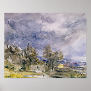 Poster John Constable   Hampstead Heath de près de Well W