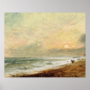 Poster John Constable Hove Beach, c.1824 (huile sur pap