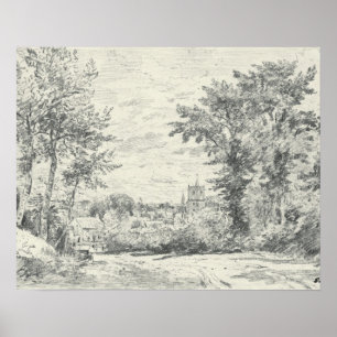 Poster John Constable l'entrée dans Gillingham, Dor