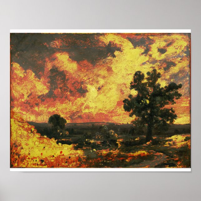 Poster John Constable - Paysage anglais (Modifié) (Devant)