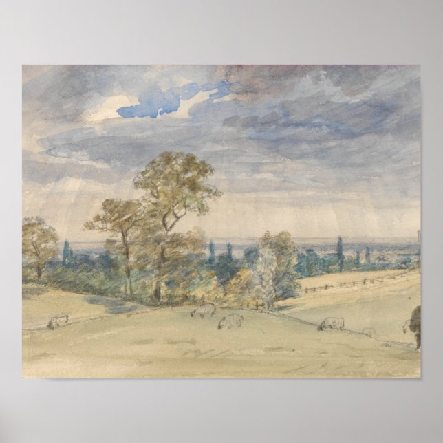 Poster John Constable - Paysage de Suffolk (Devant)