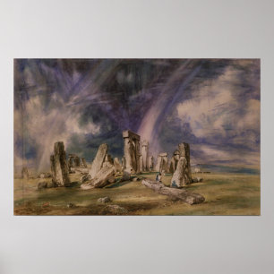 Poster John Constable   Stonehenge, 1835