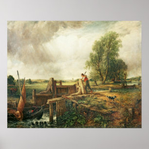 Poster John Constable Un bateau passant par une serrure