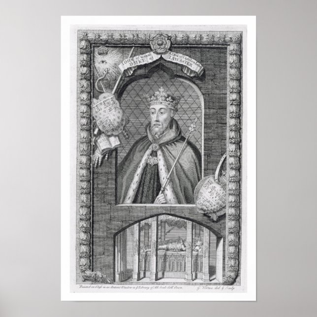 Poster John de Gaunt, duc de Lancaster (1340-1399) après  (Devant)