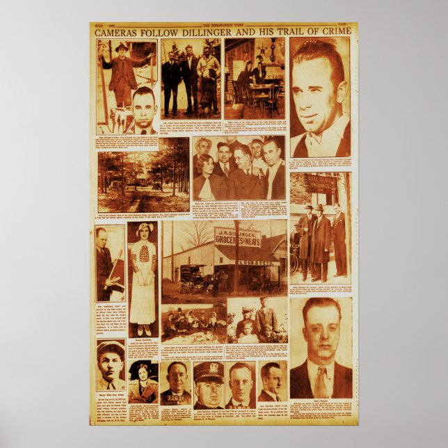 Poster John Dillinger Sur la piste du crime Ennemi public (Devant)