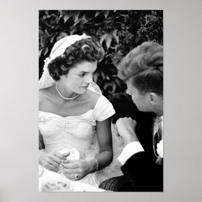 Poster John et Jackie Kennedy à leur Mariage - 1953 (Devant)