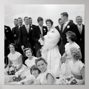 Poster John et Jackie Kennedy avec leur mariage