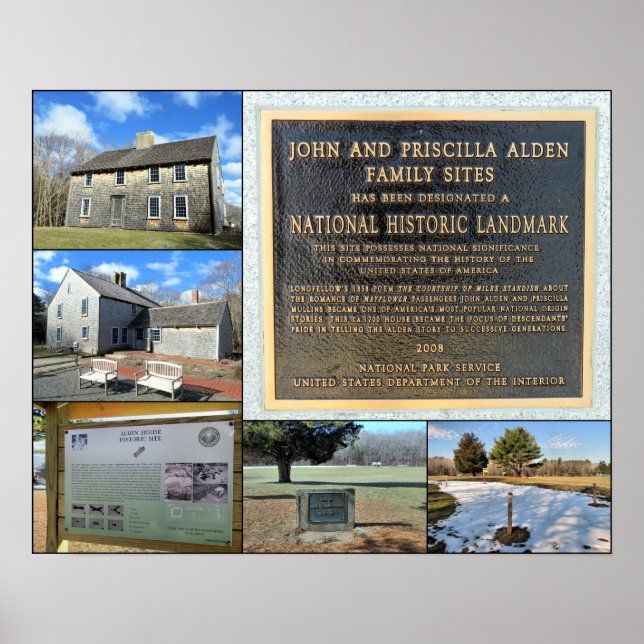 Poster John et Priscilla Alden Sites familiaux (Devant)
