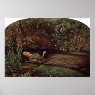 Poster John Everett Millais - Ophélie