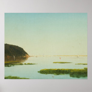 Poster John Frederick Kensett - Vue de Shrewsbury