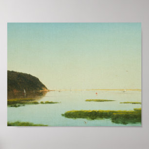 Poster John Frederick Kensett - Vue de Shrewsbury