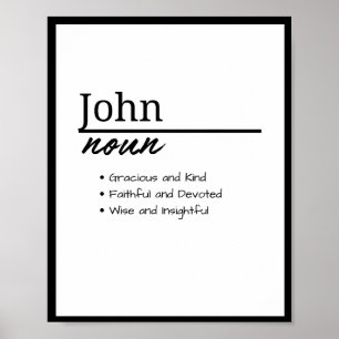 Poster John, Garçon Nom Personnalisé Définition
