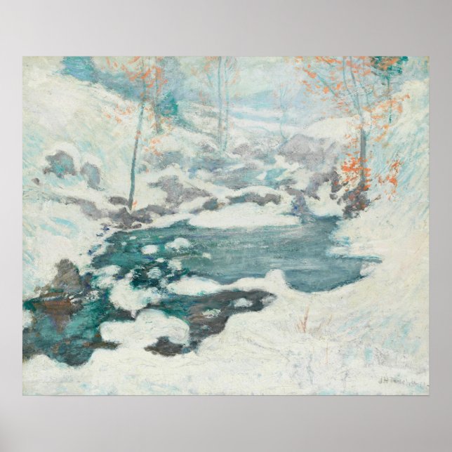 Poster John Henry Twachtman - Icebound, Peinture (Devant)