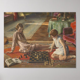 Poster John Lavery : Les Joueurs D'Échecs