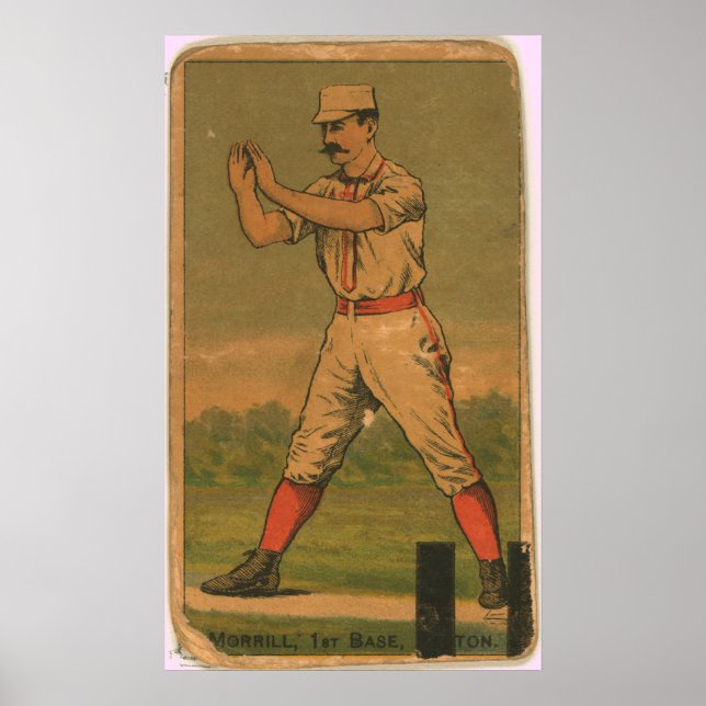 Poster John Morrill, Boston Beaneaters (Devant)