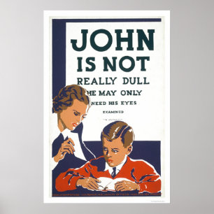 Poster John n'est pas dull 1937 WPA