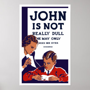 Poster John N'Est Pas Vraiment Dull — WPA