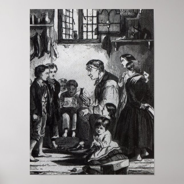Poster John Pounds enseignant aux enfants à sa maison (Devant)