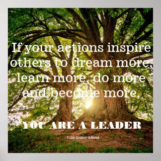 Poster John Quincy Adams. Si vous agissez, inspirez les a