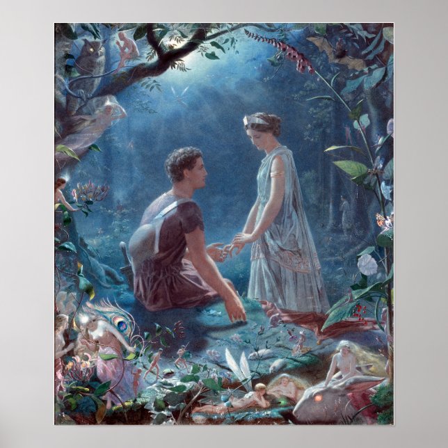 Poster John Simmons Hermia et Lysander Une nuit d'été (Devant)