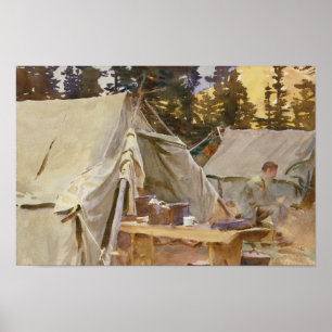 Poster John Singer Sargent - Camp au lac O'Hara