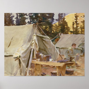 Poster John Singer Sargent - Camp au lac O'Hara