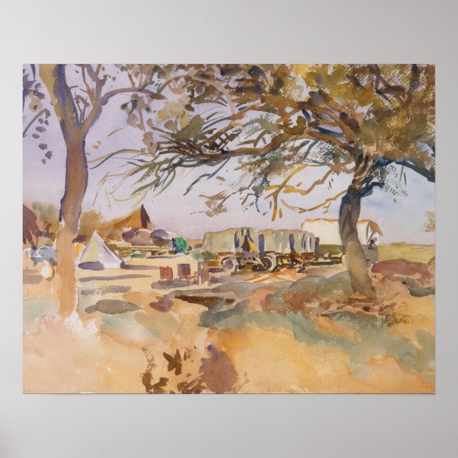 Poster John Singer Sargent - Camp militaire (Devant)