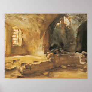 Poster John Singer Sargent - Cave en ruine - Arras