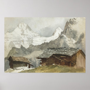 Poster John Singer Sargent - Chalets, Breithorn, Murren