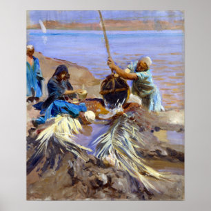 Poster John Singer Sargent Egyptiens lève l'eau