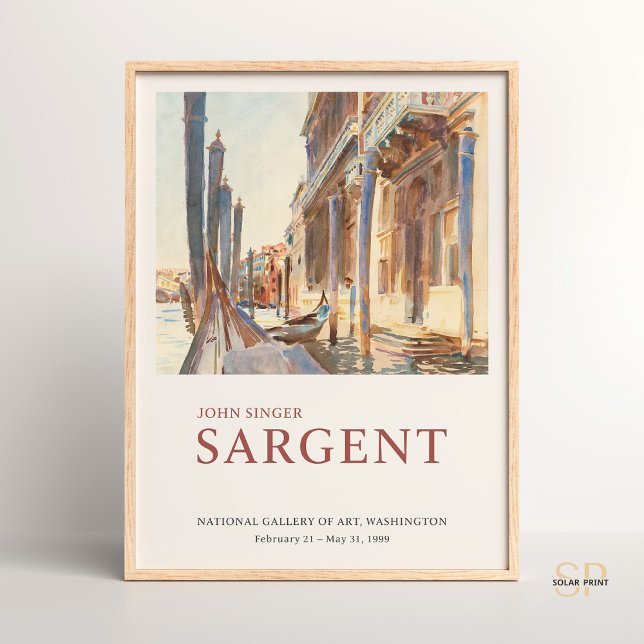 Poster John Singer Sargent Gondola sur le Grand Canal (Créateur téléchargé)
