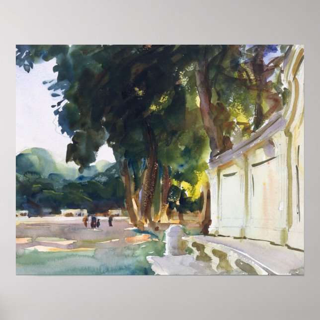 Poster John Singer Sargent - Le midi espagnol, Aranjuez (Devant)