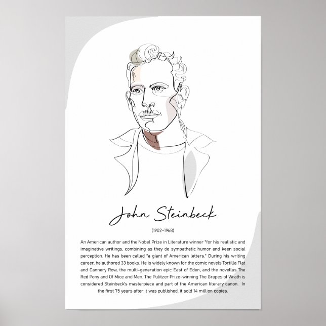 Poster John Steinbeck (Devant)