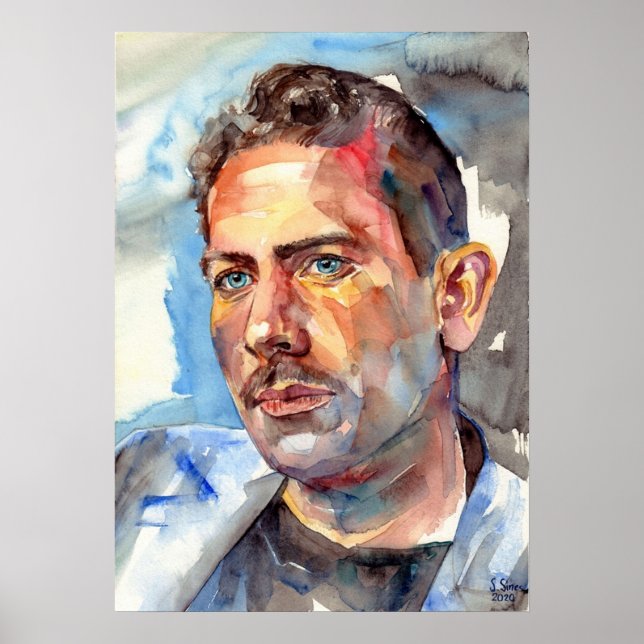Poster John Steinbeck Portrait (Devant)