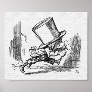 Poster John Tenniel Le Hatter fou Alice au pays des merve