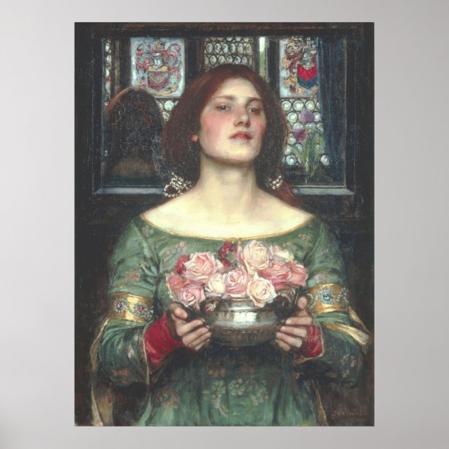 Poster John W Waterhouse - Gather Ye Rosebuds (1908) (Devant)
