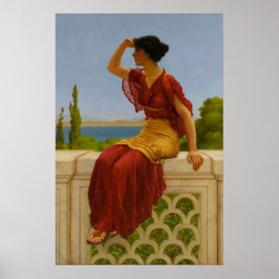 Poster John William Godward Le Signal, Le Regard De La Me