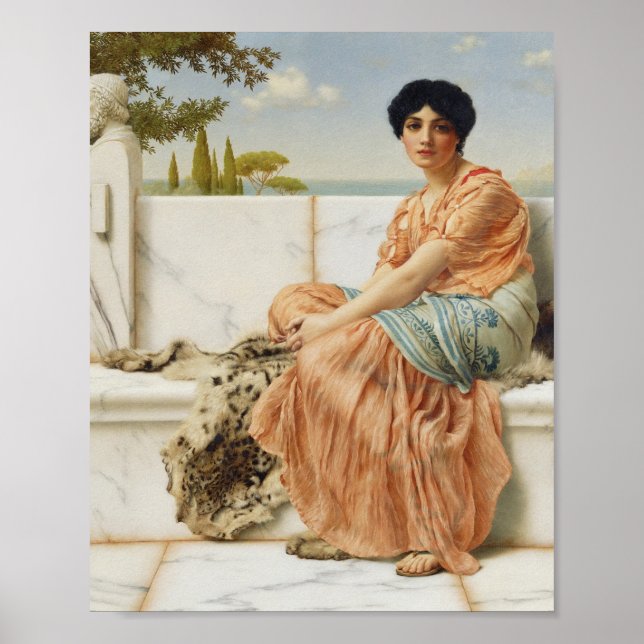Poster John William Godward - Reverie (Devant)