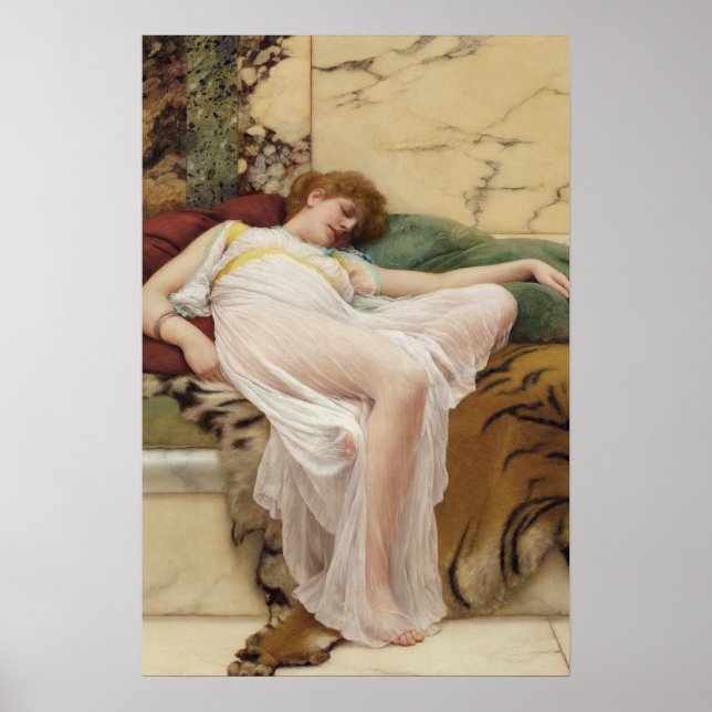 Poster John William Godward - Une Siesta (Devant)