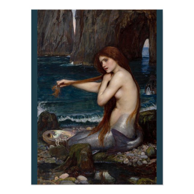 Poster John William Waterhouse Mermaid CC0795 (Devant)