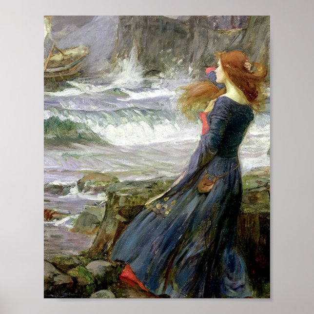 Poster John William Waterhouse Miranda La tempête (Devant)