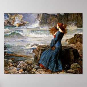 Poster John William Waterhouse - Miranda - The Tempest