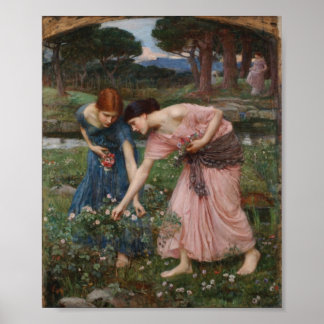 Poster John William Waterhouse - Rassembler Rosebuds