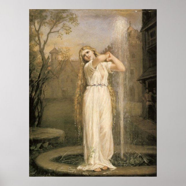 Poster John William Waterhouse Undine (Devant)