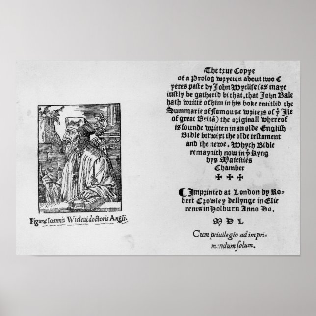 Poster John Wycliffe (Devant)