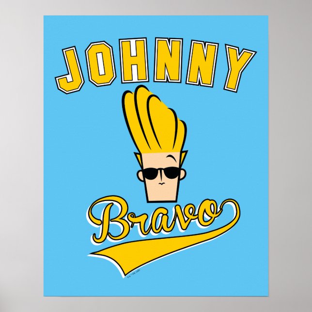 Poster Johnny Bravo Collegiate Graphic (Devant)