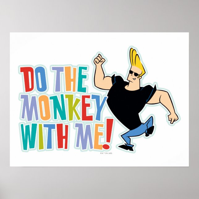 Poster Johnny Bravo - Faites Le Singe Avec Moi ! (Devant)